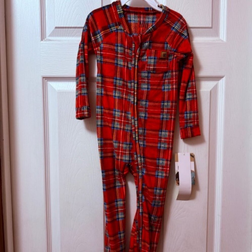 NWT Mario Lopez red tartan plaid toddler sleeper size 2T, 3T, 4T - Picture 4 of 5